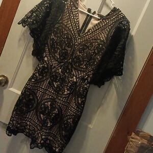 🤠SOLEBLU Lined Crocheted Dress Size Small